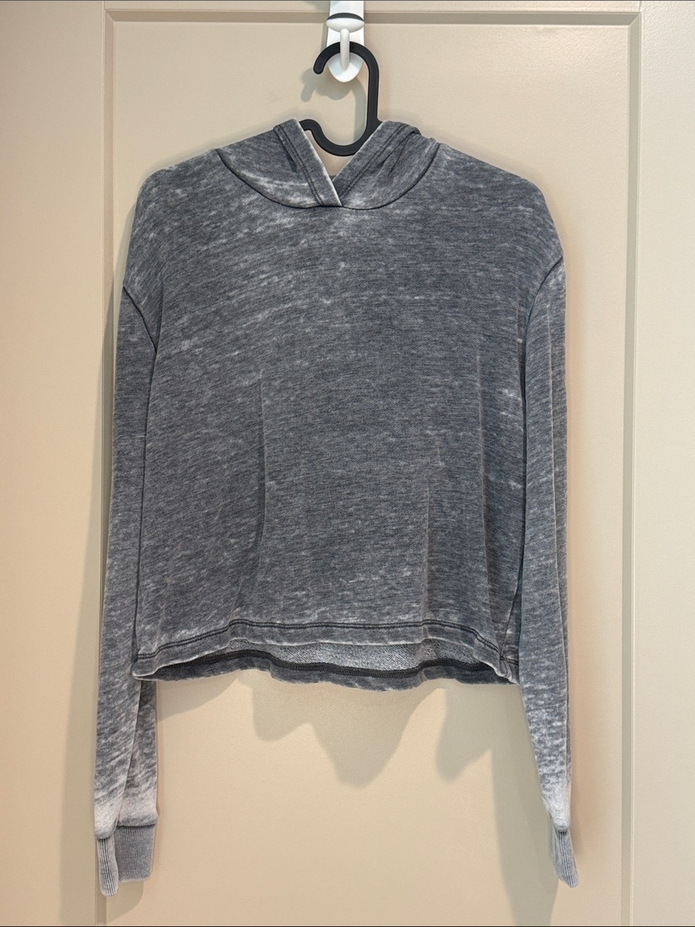 Alternative Apparel Gray Washed Cropped Hoodie